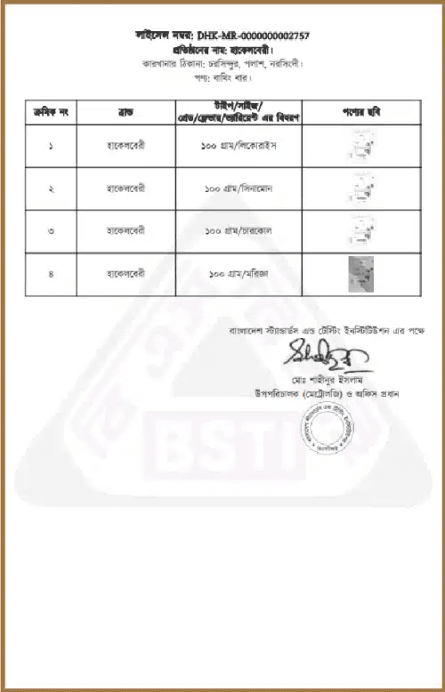 BSTI certificate, page 5 of 7